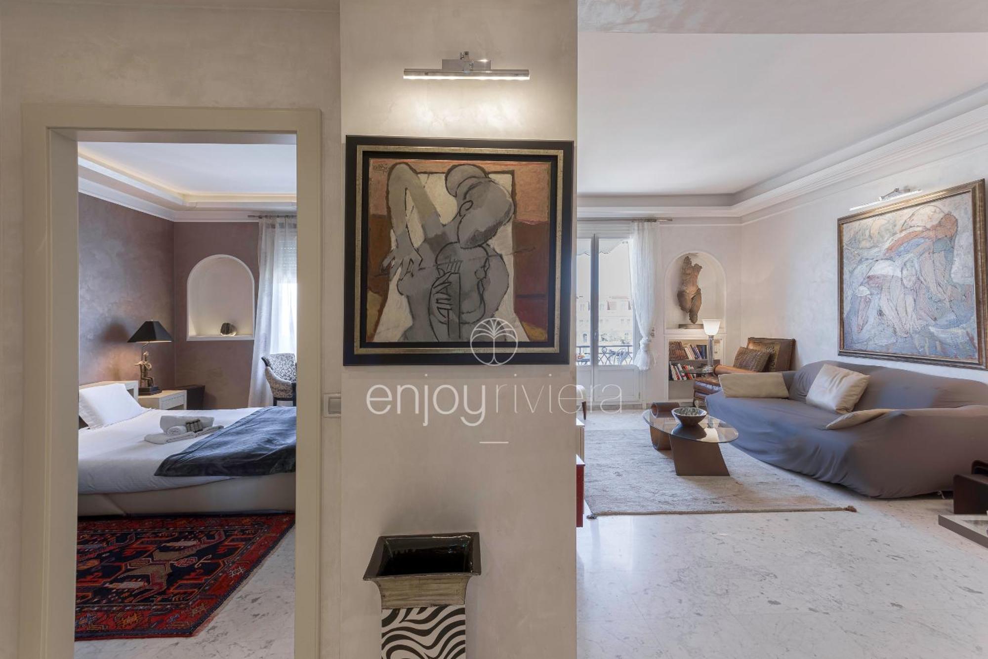 Palais Miramar Art Modern - Derniere Etages Vue - 75m De Confort - En Face Des Plages -wifi - Clim Apartment